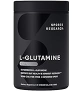 Sports Research L-Glutamine - Workout Recovery, Immune Health & Gut Health Support - 5 G Per Serv...