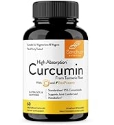 Sandhu's Curcumin C3 Complex with BioPerine 60 Capsules- High Absorption Curcumin from Turmeric Root